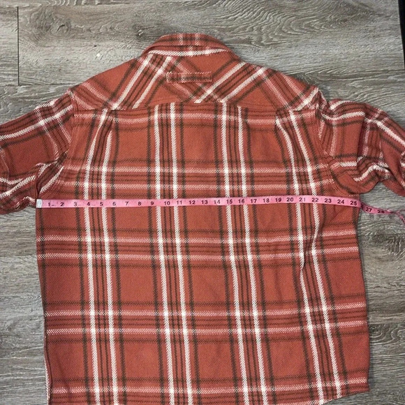 Duluth trading  orange heavy weight plaid shacket size large Duluth untuck - Picture 8 of 8